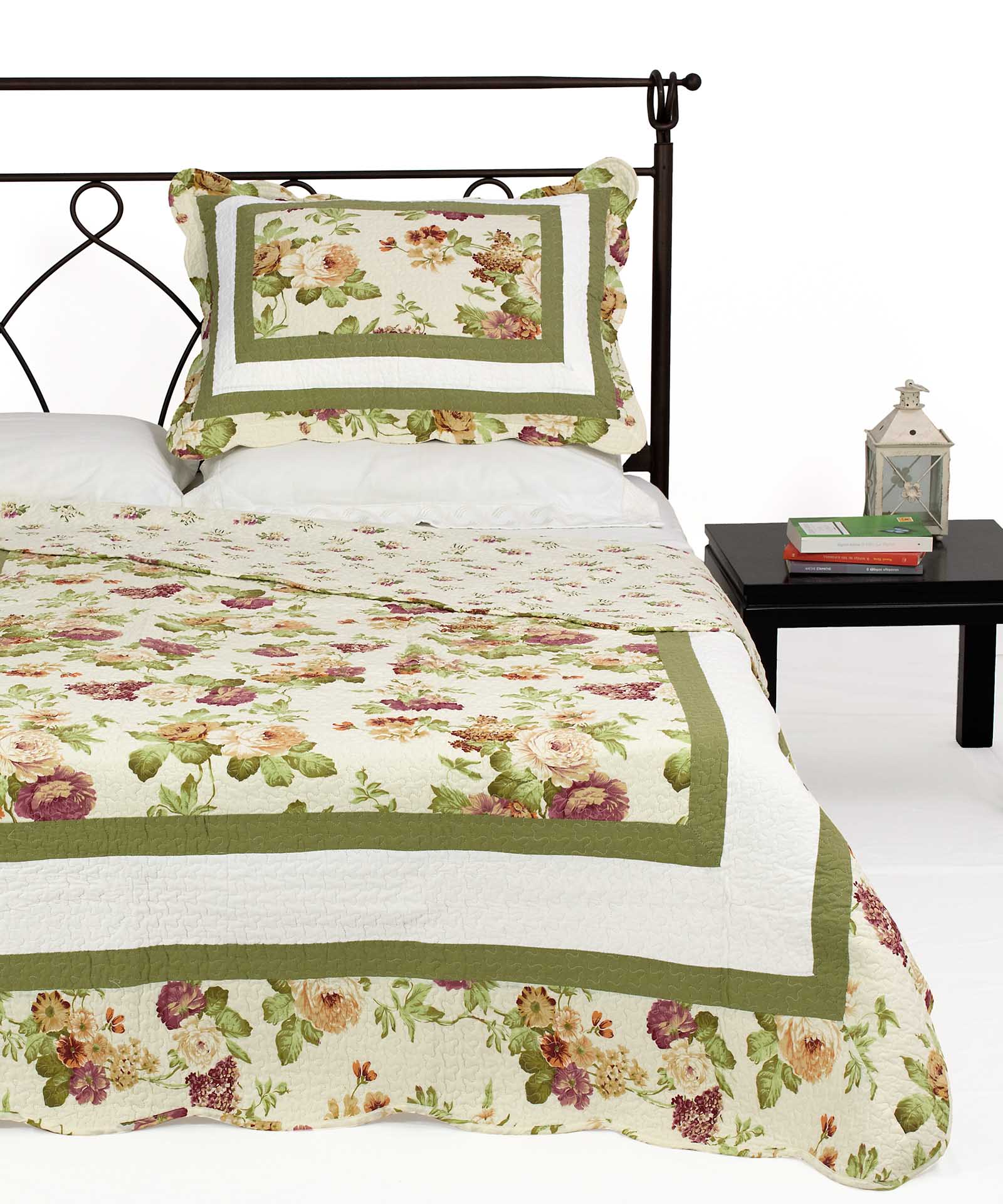 5232a ΚΟΥΒΕΡΛΙ σετ (160cm x 220cm + 1 x 50cm x 70cm) 5232 SilkFashion - Image 1