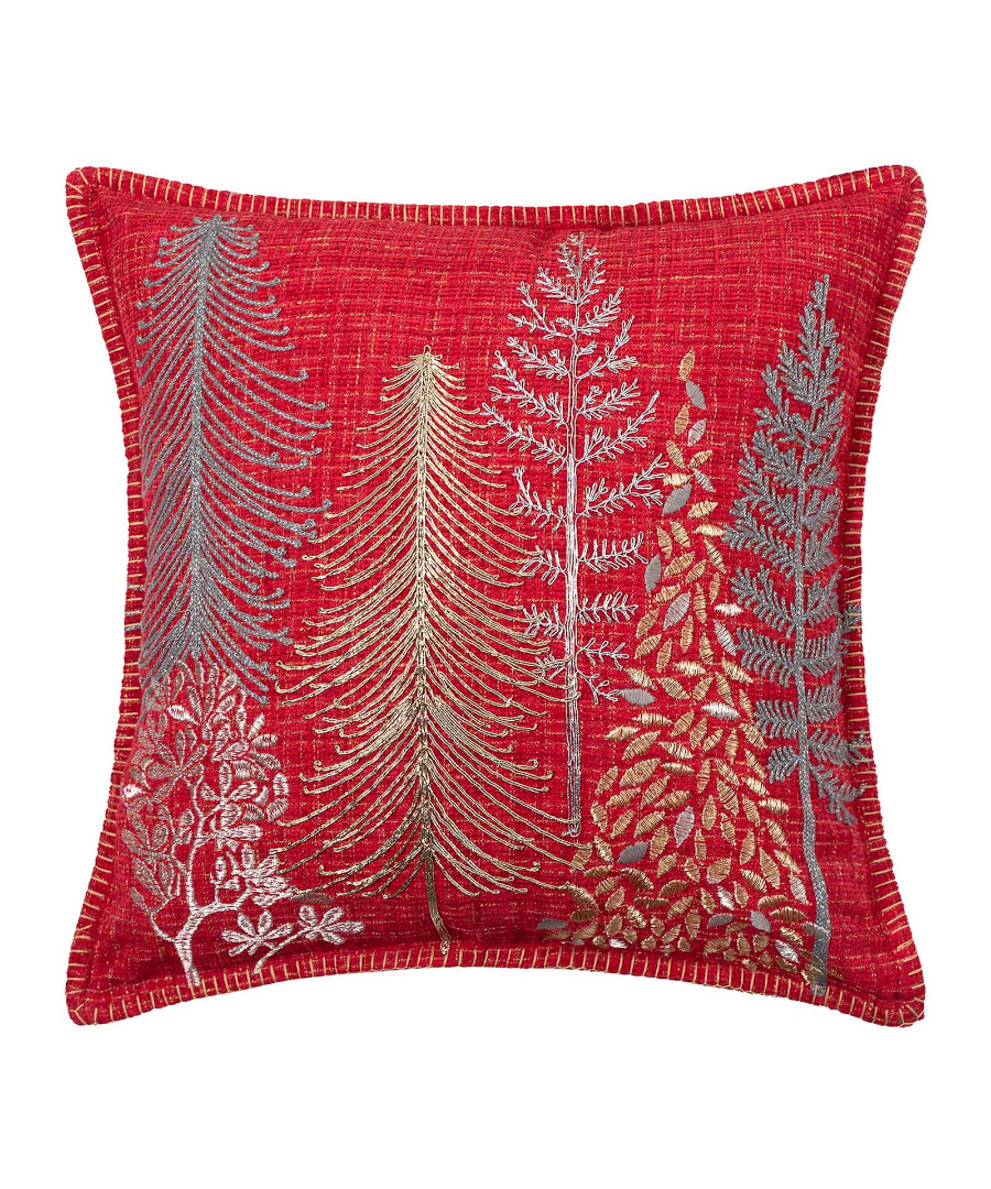 52514x Χριστουγεννιάτικη μαξιλαροθήκη HP52514X (45cm x 45cm) κόκκινη SilkFashion - Image 1