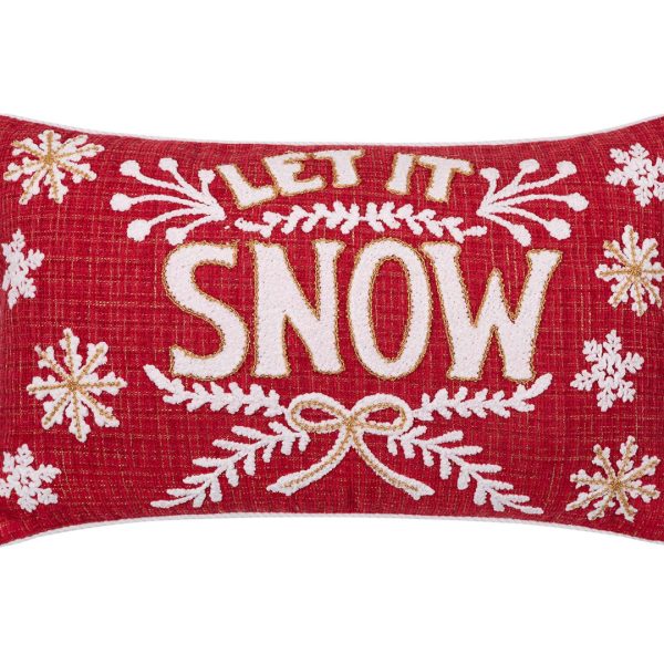 Χριστουγεννιάτικη μαξιλαροθήκη HP52516X(35cm x 60cm) κόκκινη SilkFashion