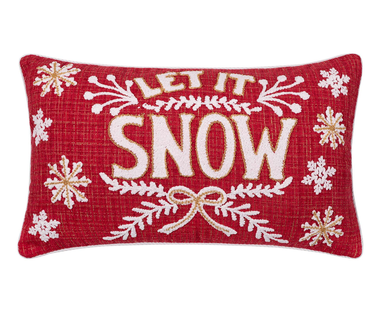 52516x1 Χριστουγεννιάτικη μαξιλαροθήκη HP52516X(35cm x 60cm) κόκκινη SilkFashion - Image 1