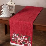 Χριστουγεννιάτικη τραβέρσα HP52779X (35cm x 160cm) κόκκινη SilkFashion