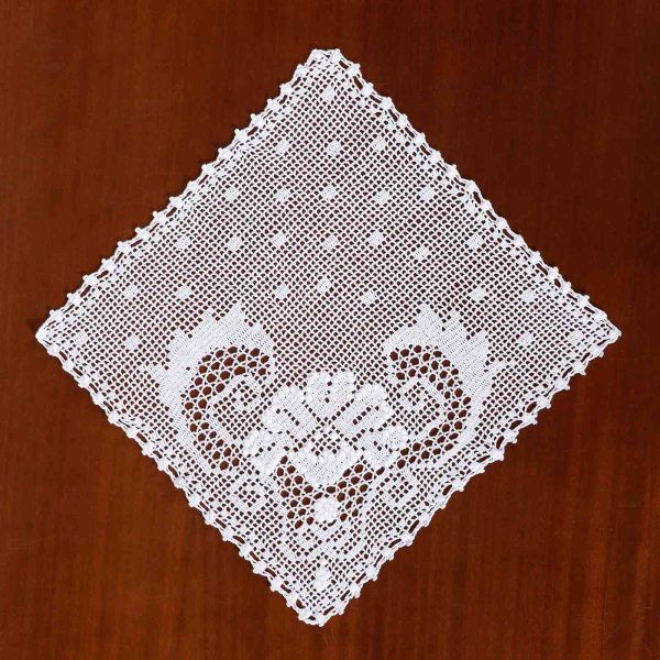 Πετσετάκια γωνίες (33cm x 33cm) 5306 λευκό SilkFashion