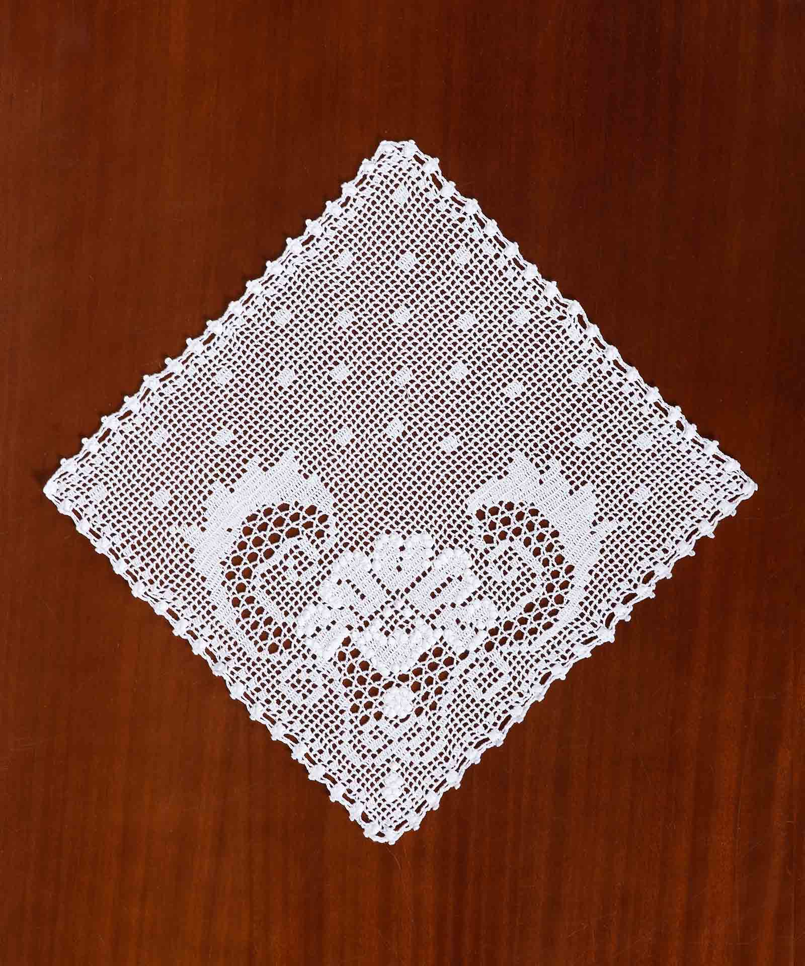 5306 Πετσετάκια γωνίες (33cm x 33cm) 5306 λευκό SilkFashion - Image 1