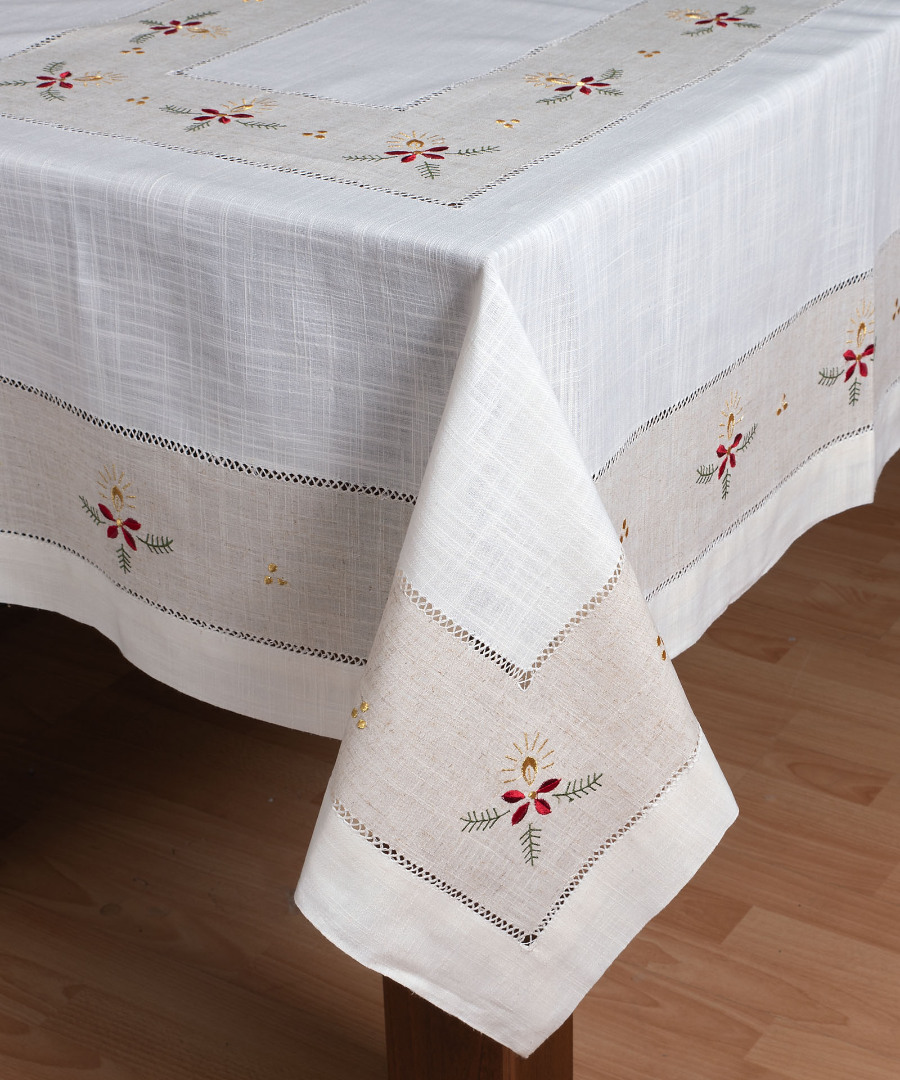 5308 Χριστουγεννιάτικο τραπεζομάντηλο (135cm x 175cm) 5308 SilkFashion - Image 1