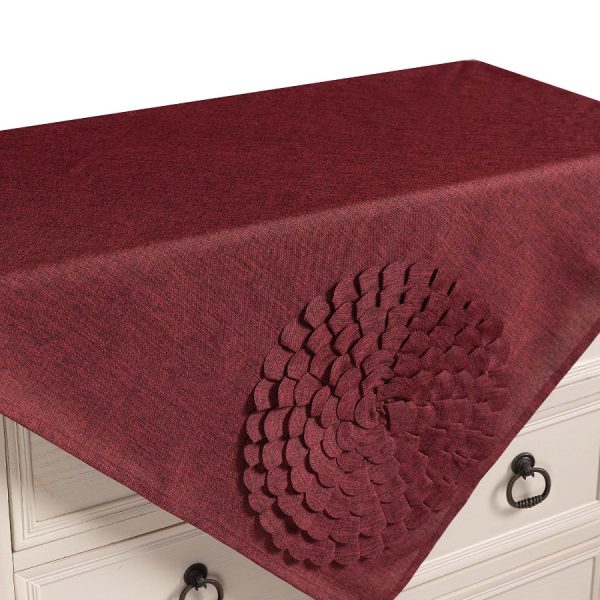 Τραπεζοκαρέ 538 (130cm x 130cm) μπορντώ SilkFashion