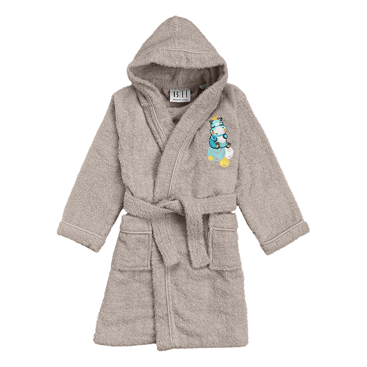 5424 Beauty Home Μπουρνούζι βρεφικό-παιδικό Art 5424 3-4 ετών Γκρι - Image 1