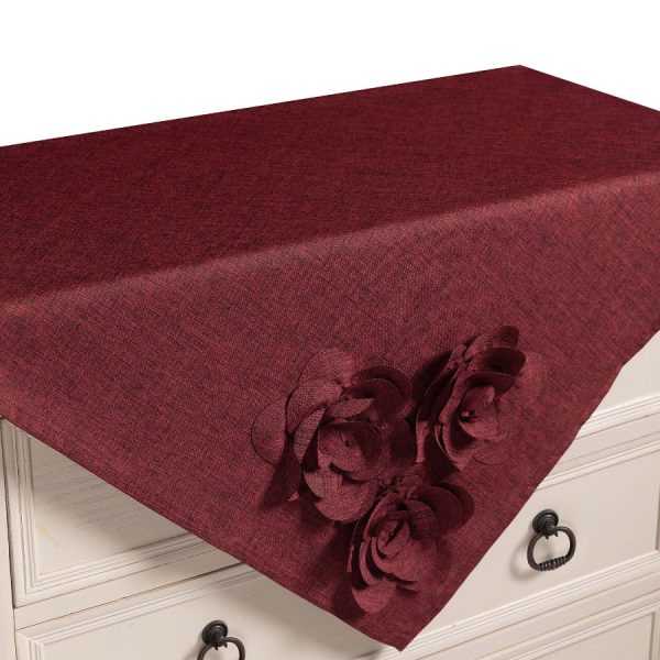 Τραπεζοκαρέ 558 (130cm x 130cm) μπορντώ SilkFashion