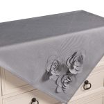 Τραπεζοκαρέ 558 (130cm x 130cm) γκρί SilkFashion