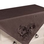 Τραπεζοκαρέ 558 (130cm x 130cm) καφέ SilkFashion