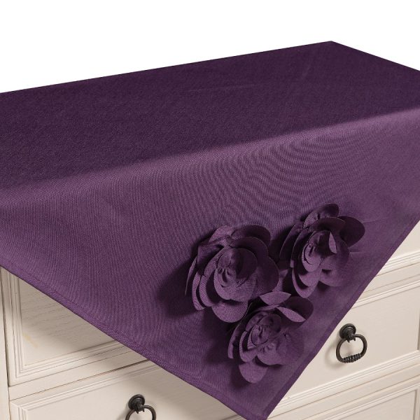 Τραπεζοκαρέ 558 (130cm x 130cm) μώβ SilkFashion