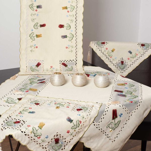 Σετ 4 τεμαχίων ((90cm x 90cm 40cm x 110cm 2x40cm x 40cm ) 5673 SilkFashion