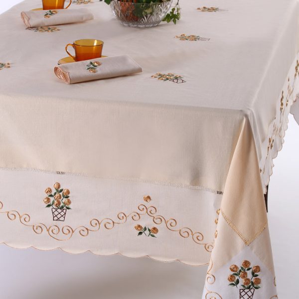 Τραπεζομάντηλο 569b (170cm x 270cm) κίτρινο SilkFashion