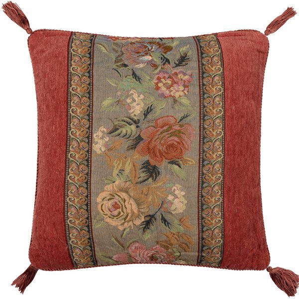 ΜΑΞΙΛΑΡΟΘΗΚΗ (45cm x 45cm) 572 κεραμιδί SilkFashion