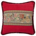 Μαξιλαροθήκη με κρόσσι 572 (45cm x 45cm) κόκκινο SilkFashion