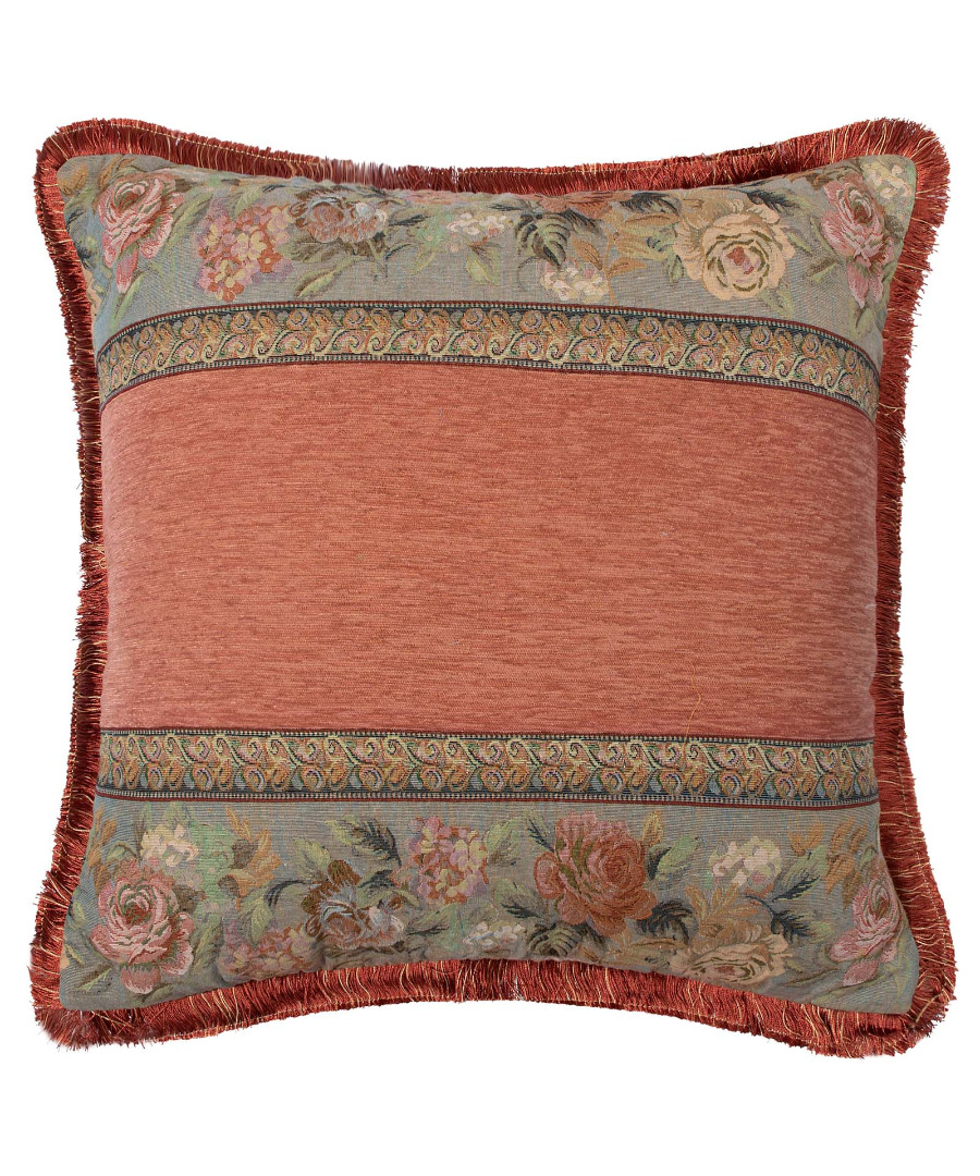 572krossikeramidi-1 Μαξιλαροθήκη με κρόσσι 572 (65cm x 65cm) κεραμιδί SilkFashion - Image 1