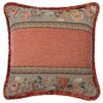 Μαξιλαροθήκη με κρόσσι 572 (45cm x 45cm) κεραμιδί SilkFashion