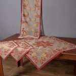 Σετ 4 τεμαχίων (85cm x 85cm, 40cm x 110cm, 2x40cm x 40cm) 60124 μπορντώ SilkFashion