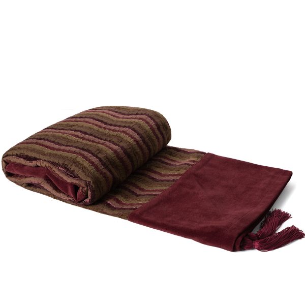 ΡΙΧΤΑΡΙΑ 602 κύμα (150cm x 180cm) μπορντώ SilkFashion