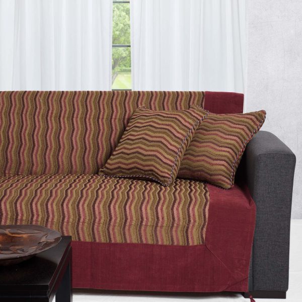 ΡΙΧΤΑΡΙΑ 602 κύμα (180cm x 180cm / 180cm x 250cm / 180cm x 300cm) μπορντώ SilkFashion