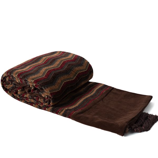 ΡΙΧΤΑΡΙΑ 602 κύμα (150cm x 180cm) καφέ SilkFashion