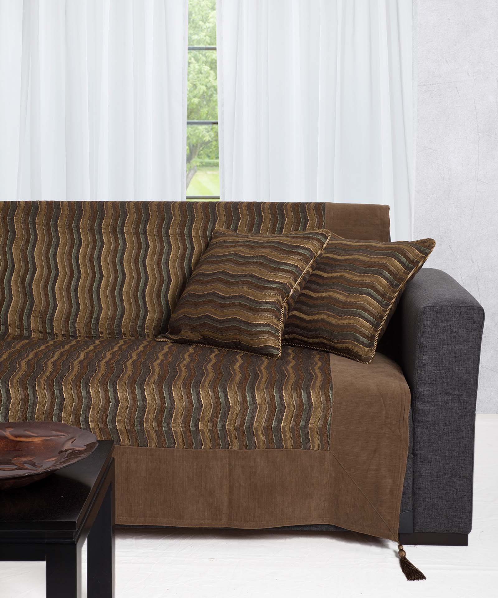 602kymaladi ΡΙΧΤΑΡΙΑ 602 κύμα (180cm x 180cm / 180cm x 250cm / 180cm x 300cm) λαδί SilkFashion - Image 1