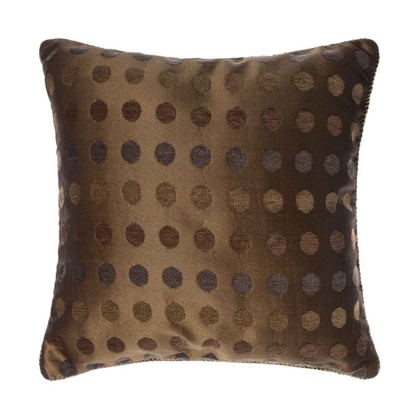 ΜΑΞΙΛΑΡΟΘΗΚΗ 602 (45cm x 45cm) πουά λαδί SilkFashion