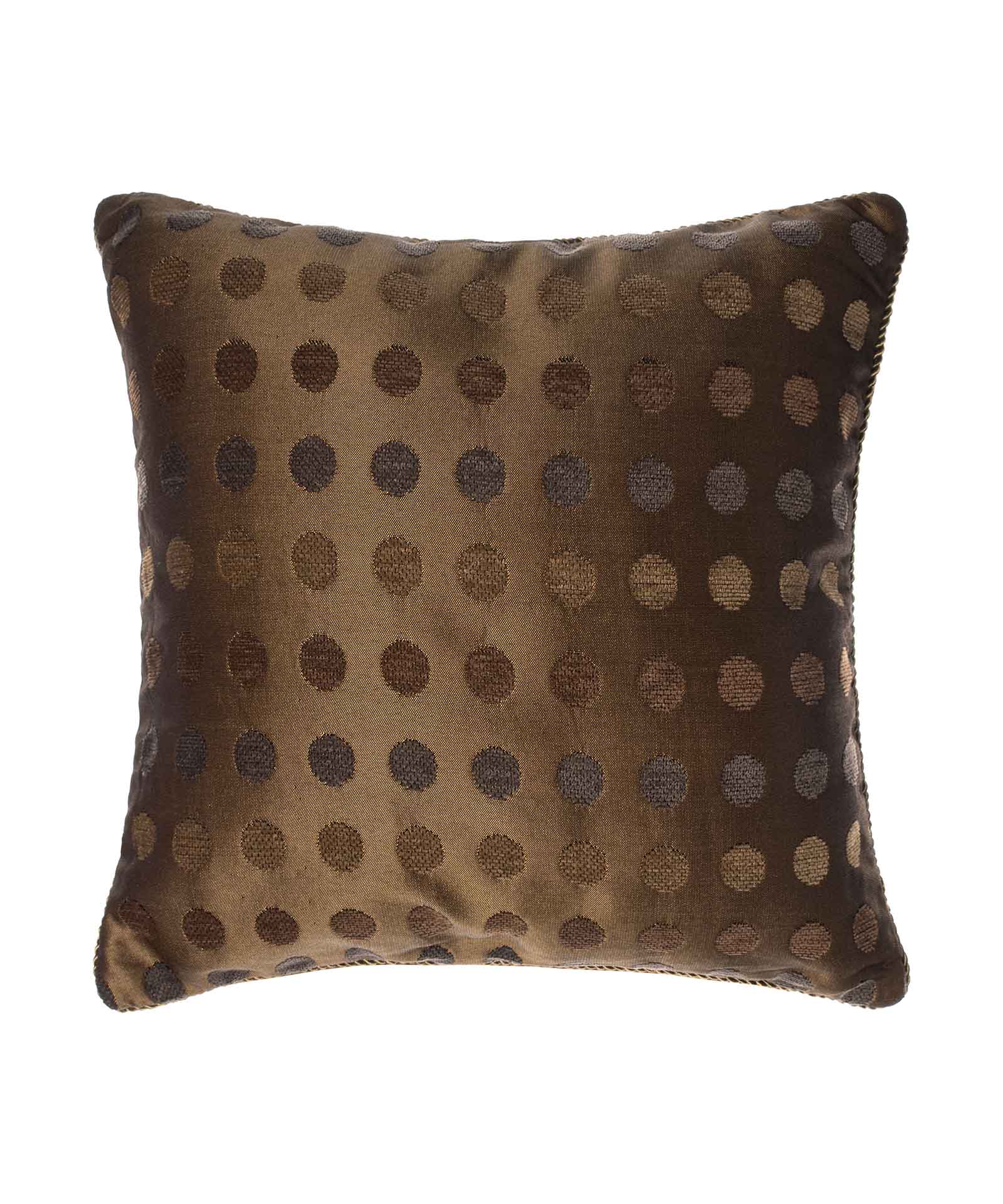 602poualadi-4 ΜΑΞΙΛΑΡΟΘΗΚΗ 602 (45cm x 45cm) πουά λαδί SilkFashion - Image 1