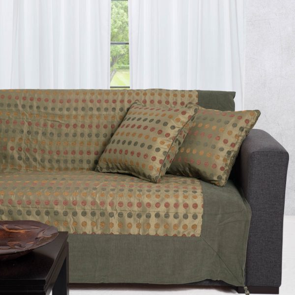 ΡΙΧΤΑΡΙΑ 602 πουά (150cm x 180cm) πράσινο SilkFashion