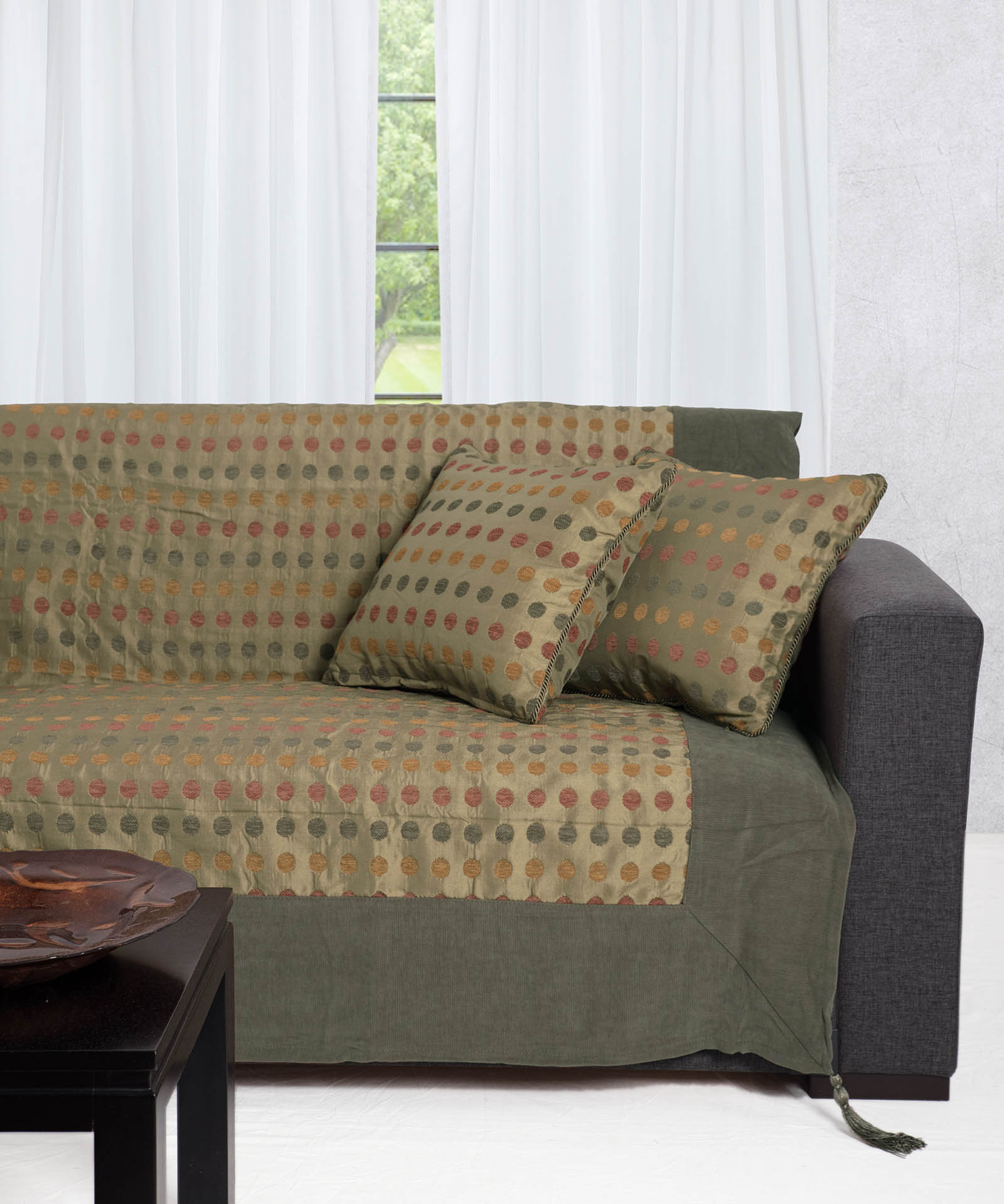 602pouaprasino-1 ΡΙΧΤΑΡΙΑ 602 πουά (150cm x 180cm) πράσινο SilkFashion - Image 1