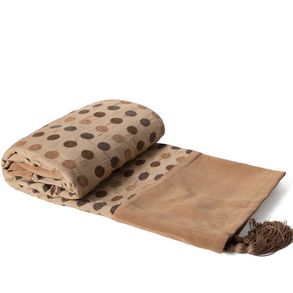 ΡΙΧΤΑΡΙΑ 602 πουά (150cm x 180cm) χρυσό SilkFashion