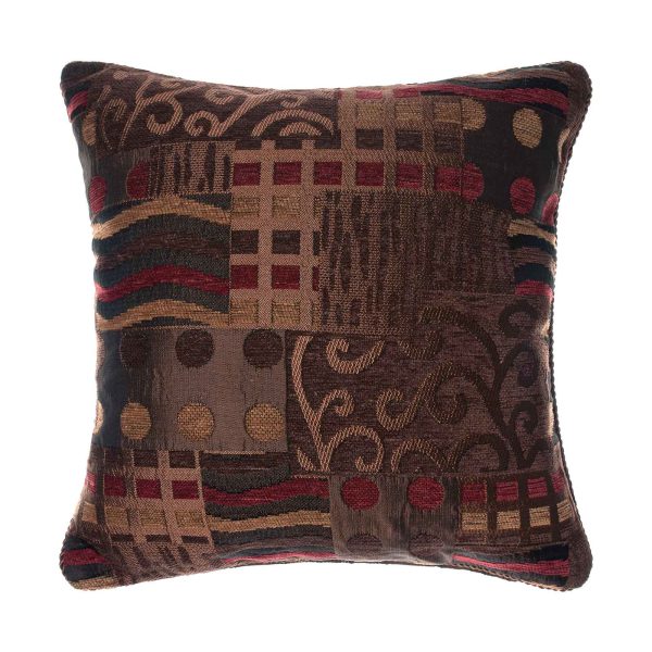 ΜΑΞΙΛΑΡΟΘΗΚΗ 602 (45cm x 45cm) πυκνό καφέ SilkFashion