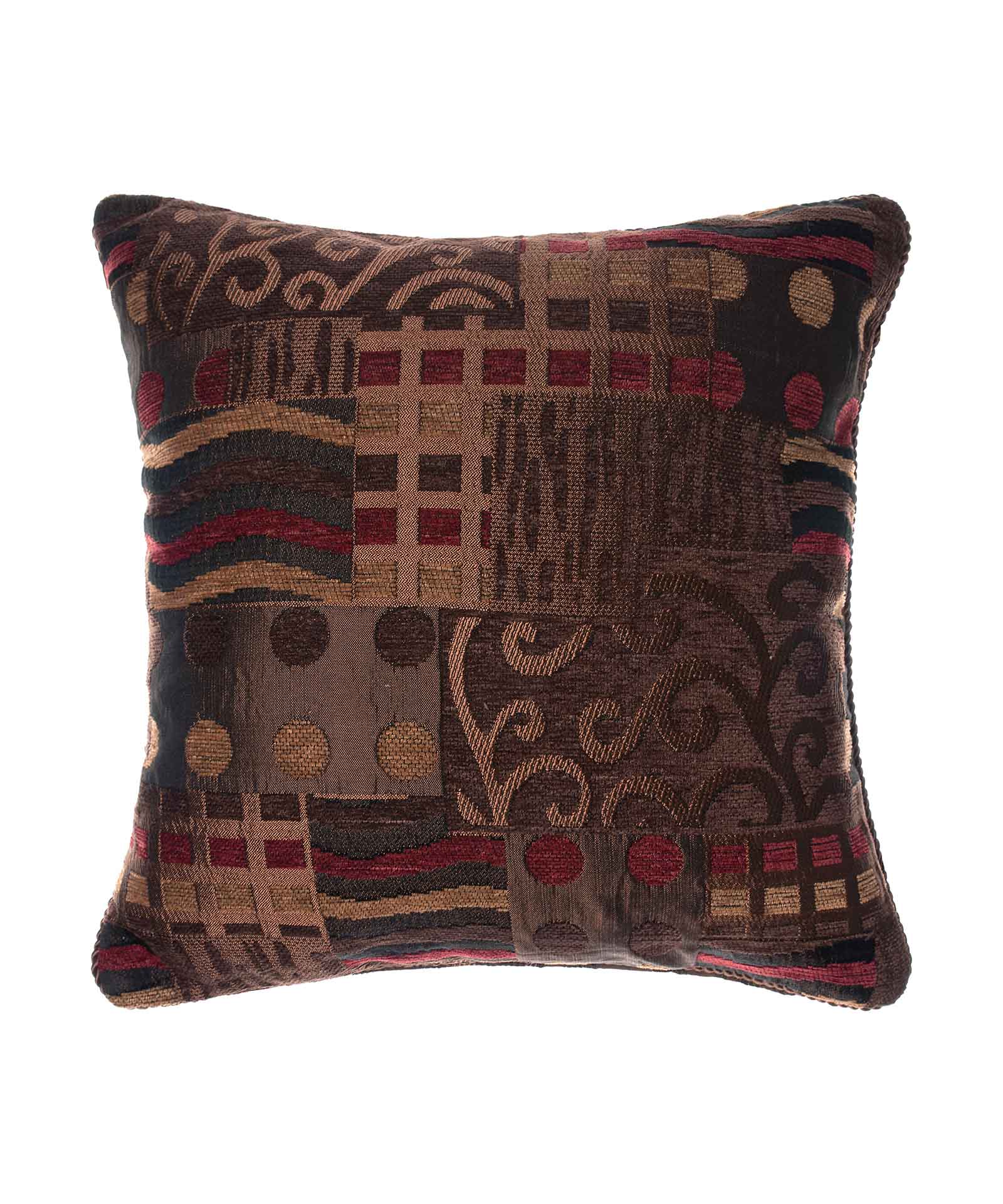 602pyknokafe-4 ΜΑΞΙΛΑΡΟΘΗΚΗ 602 (45cm x 45cm) πυκνό καφέ SilkFashion - Image 1