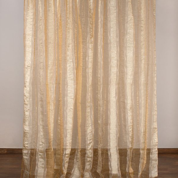 Κουρτίνα 6103 (280cm x 300cm) με τρέσα χρυσή SilkFashion