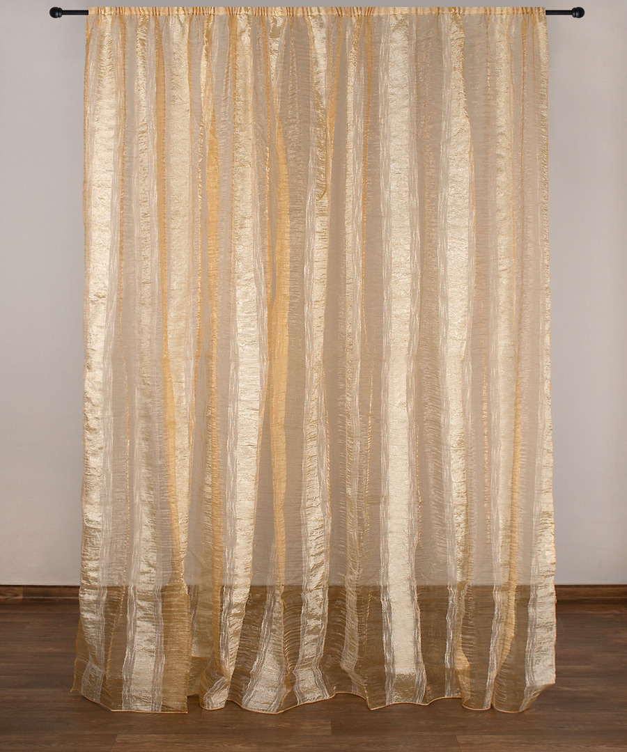 6103xryso Κουρτίνα 6103 (280cm x 300cm) με τρέσα χρυσή SilkFashion - Image 1