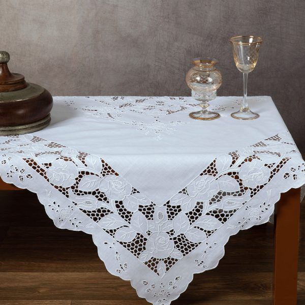 Χειροποίητο τραπεζοκαρέ 611 (140cm x 140cm) SilkFashion