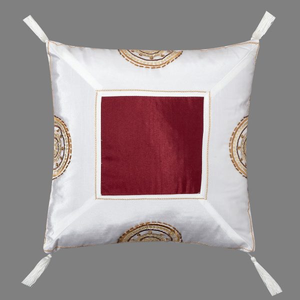 Μαξιλαροθήκη (40cm x 40cm) 612 ΧΜ-45 Μπορντώ SilkFashion