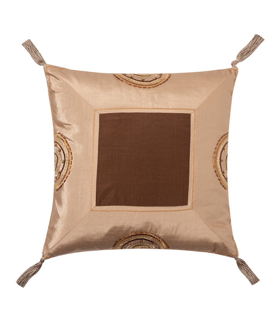 612xm-45kafe-2 Μαξιλαροθήκη (40cm x 40cm) 612 ΧΜ-45 Καφέ SilkFashion - Image 1