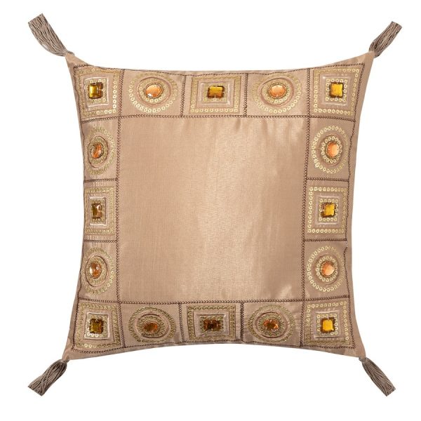 Μαξιλαροθήκη (40cm x 40cm) 612 ΧΝ-03 Μπεζ SilkFashion