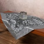 Σατέν καρέ 6134 (85cm x 85cm) γκρί SilkFashion