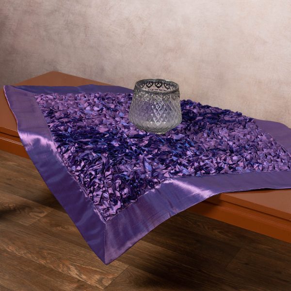 Σατέν καρέ 6134 (85cm x 85cm) μωβ SilkFashion