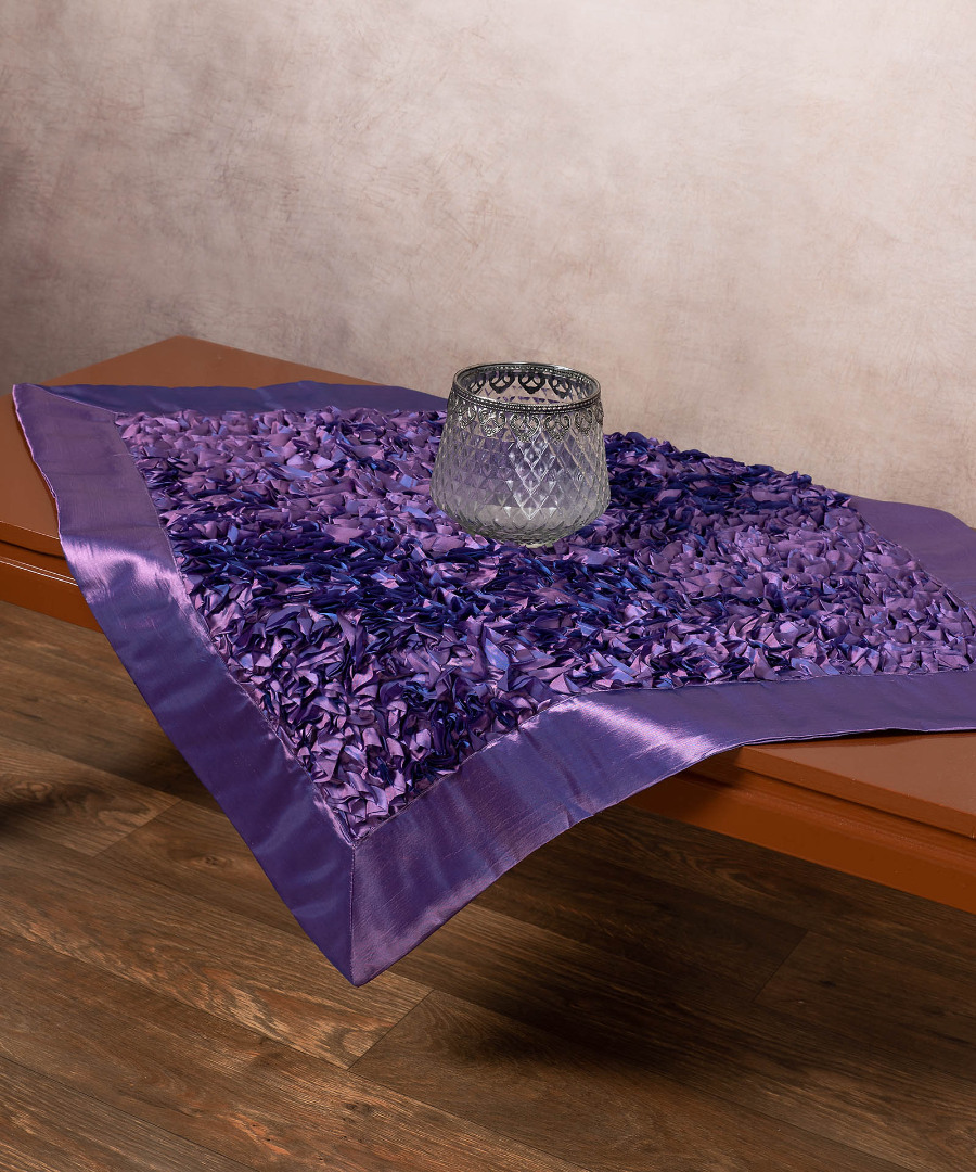 6134mov-2 Σατέν καρέ 6134 (85cm x 85cm) μωβ SilkFashion - Image 1