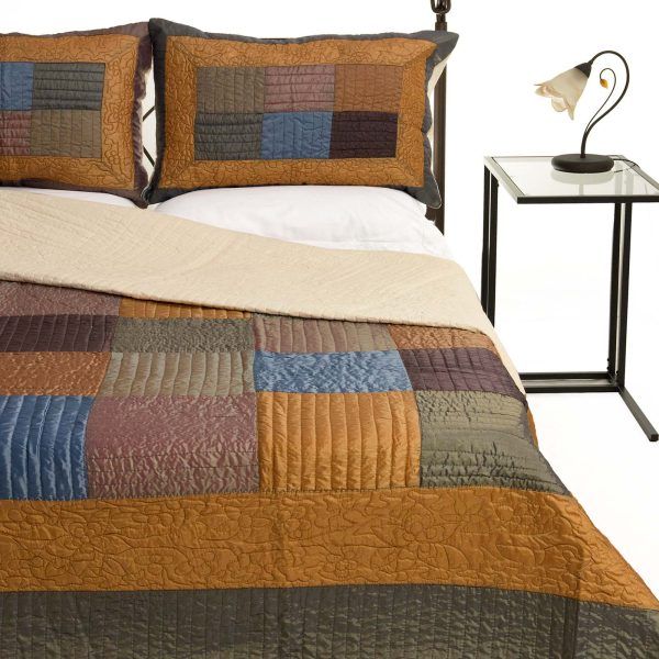 ΚΟΥΒΕΡΛΙ σετ (220cm x 240cm + 2 x 50cm x 70cm) 6153 σιέλ SilkFashion