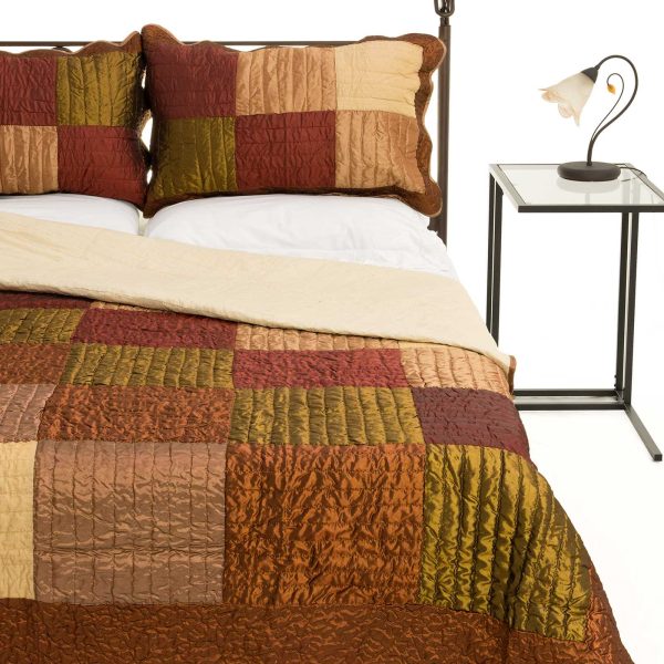 ΚΟΥΒΕΡΛΙ σετ (160cm x 220cm + 1 x 50cm x 70cm) 6155 κεραμιδί SilkFashion