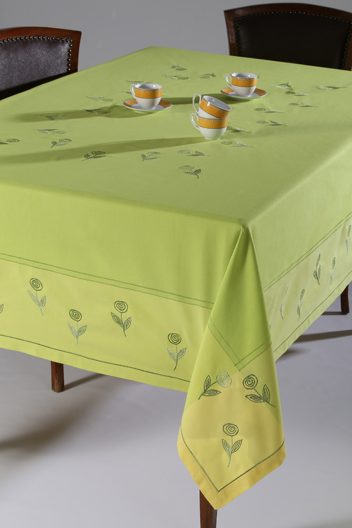 623prasino-3 Τραπεζομάντηλο 623 (140cm x 180cm) πράσινο SilkFashion - Image 1