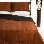 ΚΟΥΒΕΡΛΙ σετ (160cm x 220cm + 1 x 50cm x 70cm) 6330 κεραμιδί SilkFashion