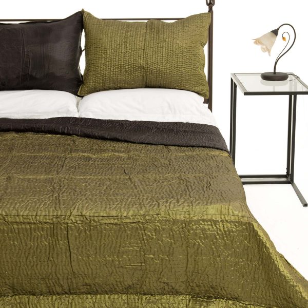 ΚΟΥΒΕΡΛΙ σετ (220cm x 240cm + 2 x 50cm x 70cm)  6330 πράσινο SilkFashion