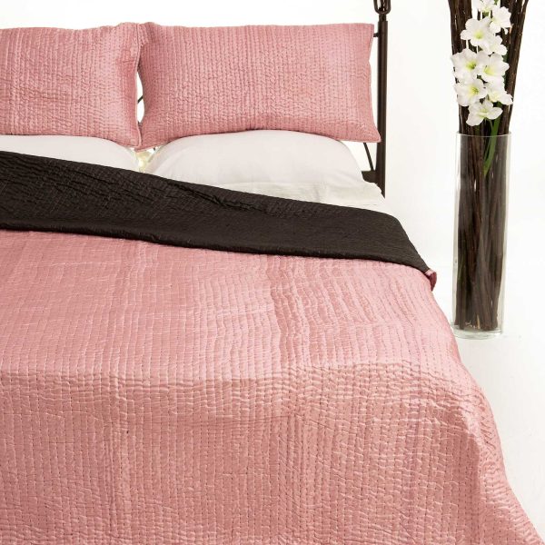 ΚΟΥΒΕΡΛΙ σετ (220cm x 240cm + 2 x 50cm x 70cm) 6330 ρόζ SilkFashion