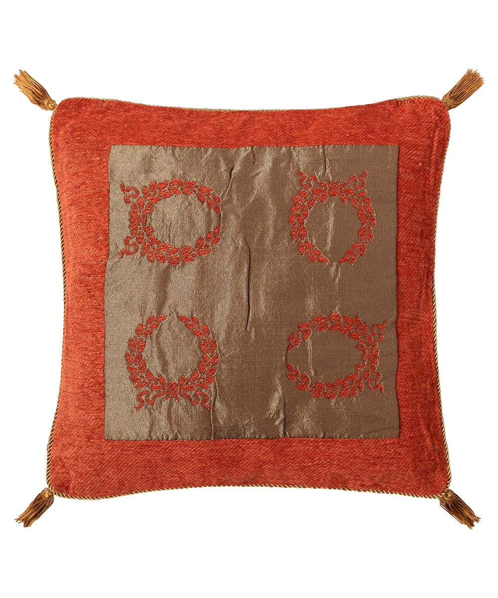 6416portokalimax ΜΑΞΙΛΑΡΟΘΗΚΗ (45cm x 45cm) 6416 πορτοκαλί SilkFashion - Image 1