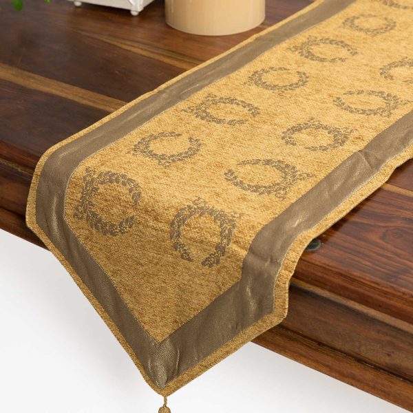 τραβέρσα  (33cm X 170cm)  6416 χρυσή SilkFashion