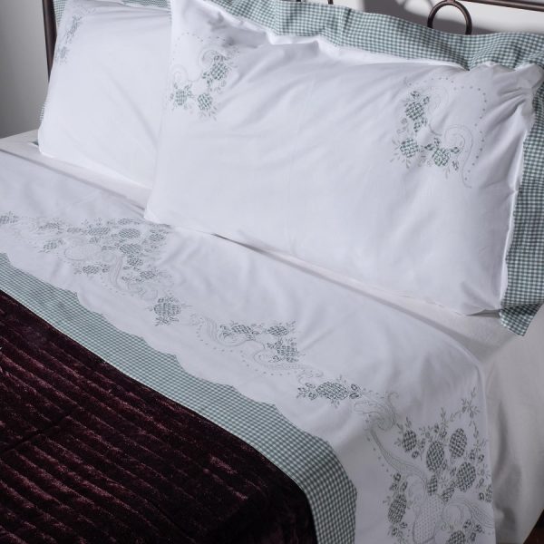 ΧΕΙΡΟΠΟΙΗΤΟ ΣΕΝΤΟΝΙ 644-1 ΤΡΙΩΝ ΤΕΜΑΧΙΩΝ (225CM X 270CM) ΠΡΑΣΙΝΟ SilkFashion